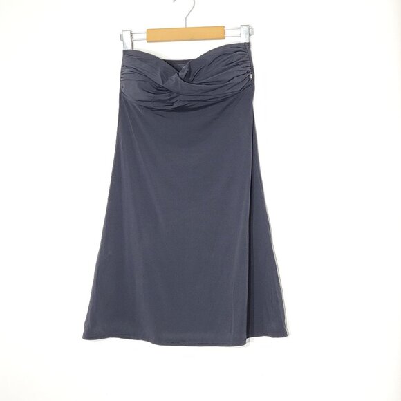 La Vie En Rose Aqua Black Strapless Cover Up Dress One Piece Padded Size Small - Picture 1 of 8